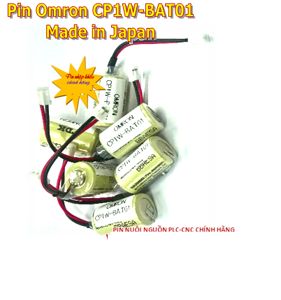 Pin Omron CP1W-BAT01 lithium 3v size 1/2AA 1000mAh Made in Japan